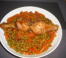 Tajine De Poulet Aux Petits Pois Et Aux Carottes Recette Tajine Poulet Recette Petit Pois Tajine