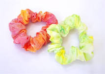 Paint and Stitch Silk Scrunchies
