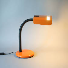 Vintage Orange Black Italian Desk Lamp Gooseneck Lamp Targetti Classic 70s Style Tangerine Lamp Mid Century Modern Table Lamp Bedside Lamp Lamp Desk Lamp Mid Century Modern Table Lamps