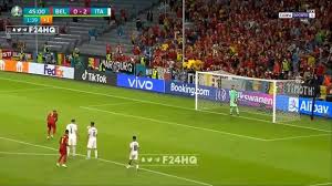 Lorenzo insigne (italy) right footed shot from outside the box is close, but misses the top right corner. Arjwcdbscfswem