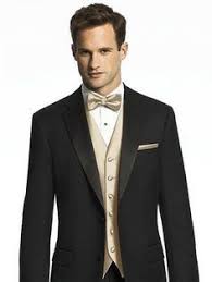 Black And Gold Vest Champagne Tux Black Tux Vest And Bow Tie Prom Tux