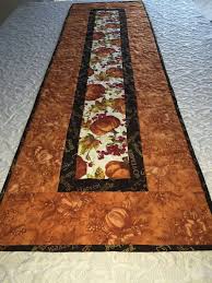 Thanksgiving Autumn Fall Gatherings Table Runner Quilt Brown Etsy Thanksgiving Table Runner Fall Table Runners Quilted Table Runners