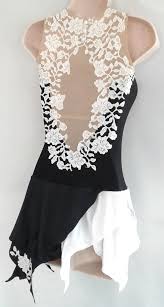 This Listing Is For A Beautiful Brand New Black And White Figure Skating Costume Dress Is Const Figure Skating Dresses Skating Dress Patterns Skating Dresses