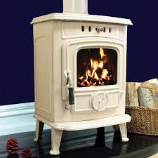 Wood burning cooking stove 9/14 kw power solid fuel cooker white enameled. Henley Aran 5kw Defra Approved Multifuel Stove Cream Enamelled 900 00