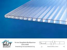Stegplatte 16 Mm Breitkammer Extra Stabil Stegplatten Carport Dach Terrassendach