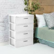A highboy is the layman's term for a tall chest of drawers, says julie muniz, a curator and art consultant at artmuser.com in the san francisco bay area. 4 Drawer Dresser Chest Plastic Storage Organizer Cabinet Wide Weave Bin White 30 89 Picclick Uk