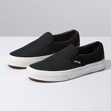 Black And Grey Slip On Vans Womens Woven Check Slip On Casual Shoes Women Slip On Sneakers Slip On Shoes