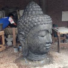 Ein buntes highlight für deinen lieblingsplatz. Skulptur Buddha Kopf Steinskulptur Stein Statue Buda Kopfe Feng Shui Design Buddhakopf Garten Dekora Made To Order Shop