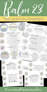Looking for bible verse coloring pages? Psalm 23 Printable The Lord Is My Shepherd Proverbial Homemaker