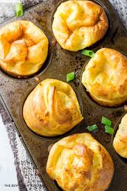 Yorkshire Pudding With Cheese And Chives The Bewitchin Kitchen Recipe Yorkshire Pudding Recipes Traditional Yorkshire Pudding Recipe Yorkshire Pudding