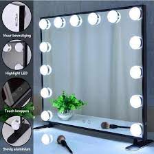 hollywood spiegel make up spiegel zilver videri vanity met led verlichting make up spiegel spiegel led