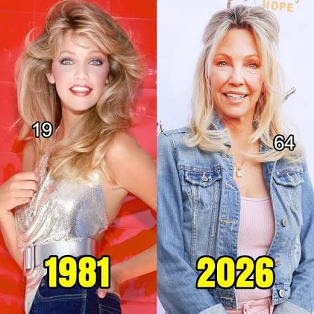Heather Locklear in 1981 and 2026.