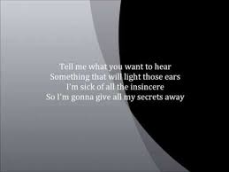 Tell Me Your Secrets And Ask Me Your Questions Lyrics So Sick Of Insincere People One Republic Lyrics One Republic Lyrics