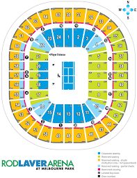 Melbourne Park Seating Map Austadiums