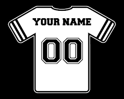 Download This Is A Great Idea Custom Vinyl Decal For The Window Or Car They Have Football And Baseball Ones Too Could Jersey Template Custom Football Football Signs