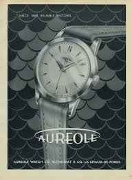 1954 Aureole M Choffat Co Watch Co Switzerland Swiss Print Ad Publicite Suisse Vintage Watches Print Ads Watches