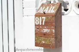 Most homes are make of plywood with siding or some type of brick or block. Diy Wooden Mailbox And Why We Needed A New Mailbox Asap The Space Between