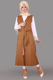 Suet Kemerli Yelek Taba Urun Kodu Mdp3036 59 90 Tl Moda Stilleri Giyim Basortusu Modasi