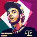 Valentino Rossi Illustration WPAP by Girlydesignart