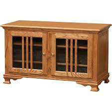 Cad rendered oak tv cabinet, with soft close doors, drawers and a hidden retractable tv. Heritage Tv Stand 45 Shipshewana Furniture Co