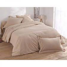 Un drap housse beige rehaussé de cercles stylisés en une mosaïque originale : Drap Housse Flanelle Unie Laureat Beige 3 Suisses