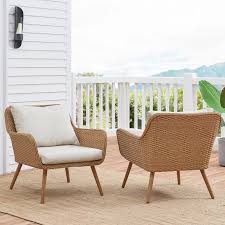 Macgregor Outdoor Patio Chair With Cushions In 2020 Outdoor Wicker Chairs Patio Chairs Outdoor Patio Chairs
