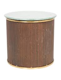 Round Repurposed Rebar And Stone Table Stone Top Side Table Repurposed Table