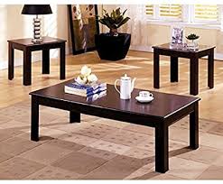 The most common coffee table sets material is ceramic. Amazon Com 247shopathome Living Room Table Sets Espresso Furniture Decor