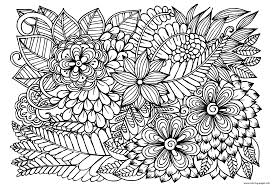 These digital coloring pages for kids and adults are fun to customize and color for preschool, kindergarten, and homeschool. Doodle Flowers In Black And White Floral Pattern Coloring Pages Printable