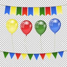 Set Of Colorful Balloons And Flags On Transparent Background Royalty Free Cliparts Vectors And Stock Illustration Image 78801050 Birthday banners are an important part of birthdays.
