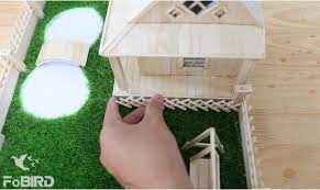 Make your walls and roof out of popsicle sticks, as pictured above (roof is not pictured in initial step photos, but explained below).here are the pieces you'll need: How To Make A Popsicle Stick House With Free Template