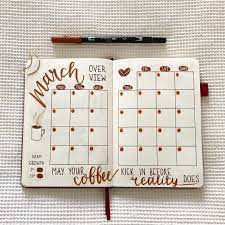 Jenn S Bullet Journal On Instagram Coffee Themed March Calendar Really Struggled To F March Bullet Journal Bullet Journal Ideas Pages Bullet Journal Month