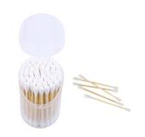 Disposable Customized China Factory Qtips Thick Bamboo Cotton Swabs With  Wood Stick Bud for Gynecological Cleaning Use