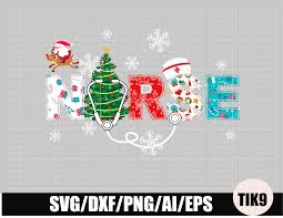 Download Christmas Tree Nurse Xmas Snow Holiday Svg Christmas Tree Medical Svg Cricut Vinyl Silhouette Crella