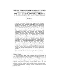 Jurnal pada perusahaan jasa akan berbeda dengan jurnal pada perusahaan dagang maupun perusahaan manufaktur. Pdf Analisis Perbandingan Harga Saham Antara Perusahaan Manufaktur Dengan Perusahaan Keuangan Melalui Per Price Earning Ratio Dan Eps Earning Per Share