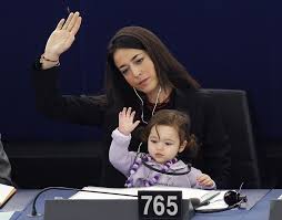 Licia Ronzulli Member Of The European Parliament Has Been Taking Her Daughter Vittoria To The Parliament Sessions For Two Vittoria Women Issues One Month Old