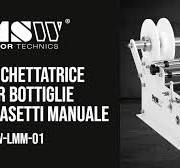 MSW Etichettatrice Per Bottiglie E Vasetti Macchina Per Etichette  MSW-LMM-01 (20-40 etichette/min, Acciaio)