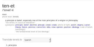 Tenet Articles Of Faith Credo Classical Liberalism