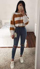 30 Chic Ways To Wear Jeans This Spring 2019 Winter Fashion Outfits Outfits Invierno Cute Fall Outfits