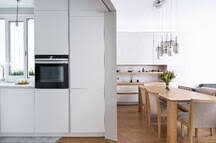 Filter, save & share beautiful scandinavian living room remodel pictures, designs and ideas. Interior Of Contemporary Kitchen In Scandinavian Style With Dining Table In Living Room Stockphoto