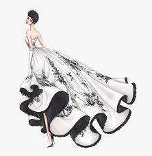 Black And White Fashion Woman Clipart Beautiful Wedding Dress Design Illustration Fashion Design Drawings Illustration Fashion Design Fashion Design Sketches