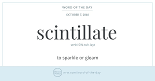 Word Of The Day Scintillate Merriam Webster Unusual Words Cool Words Aesthetic Words