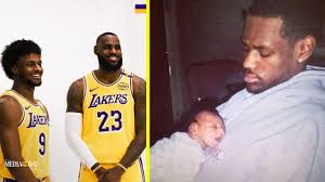 James, père et fils, réunis sous le maillot des Lakers : la réaction de  LeBron quand il apprend qu'il est le plus vieux joueur NBA