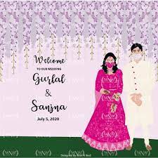 Lockdown Theme Indian Wedding Invitation Indian Wedding Invitations Wedding Invitations Elegant Wedding Invitations