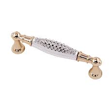 Lowe's stocks a large range of pull styles, including rectangular, bar, ring, arched and more, in a selection of colors and metal tones. Gold Drawer Pulls Crystal Alloy 5 5 7 Inch Closet Luxury Cabinet