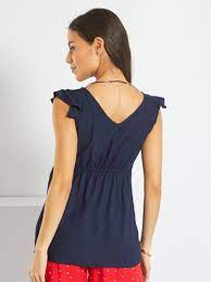 Blouse D'allaitement Sans Manches - Bleu Marine - Kiabi - 15.00€