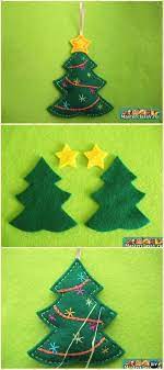 Diy Felt Christmas Tree Ornament Instructions Diy Felt Christmas Ornament Craft Pr Diy Felt Christmas Ornaments Felt Crafts Christmas Diy Felt Christmas Tree