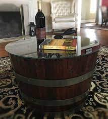 Hombazaar industrial wine rack table with glass holder and wine storage, console table with wine rack, wine bar cabinet for home kitchen dining room, brown 4.7 out of 5 stars 416 $159.99 $ 159. The 11 Best Oak Barrel Coffee Tables In The Universe