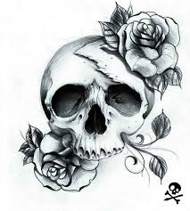 Feminine Skull And Flower Tattoo Feminine Skull And Flower Tattoo