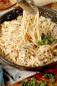 Quick And Easy Creamy Carbonara No Egg Recipe Carbonara Pasta Easy Pasta Recipes Easy Carbonara Recipe